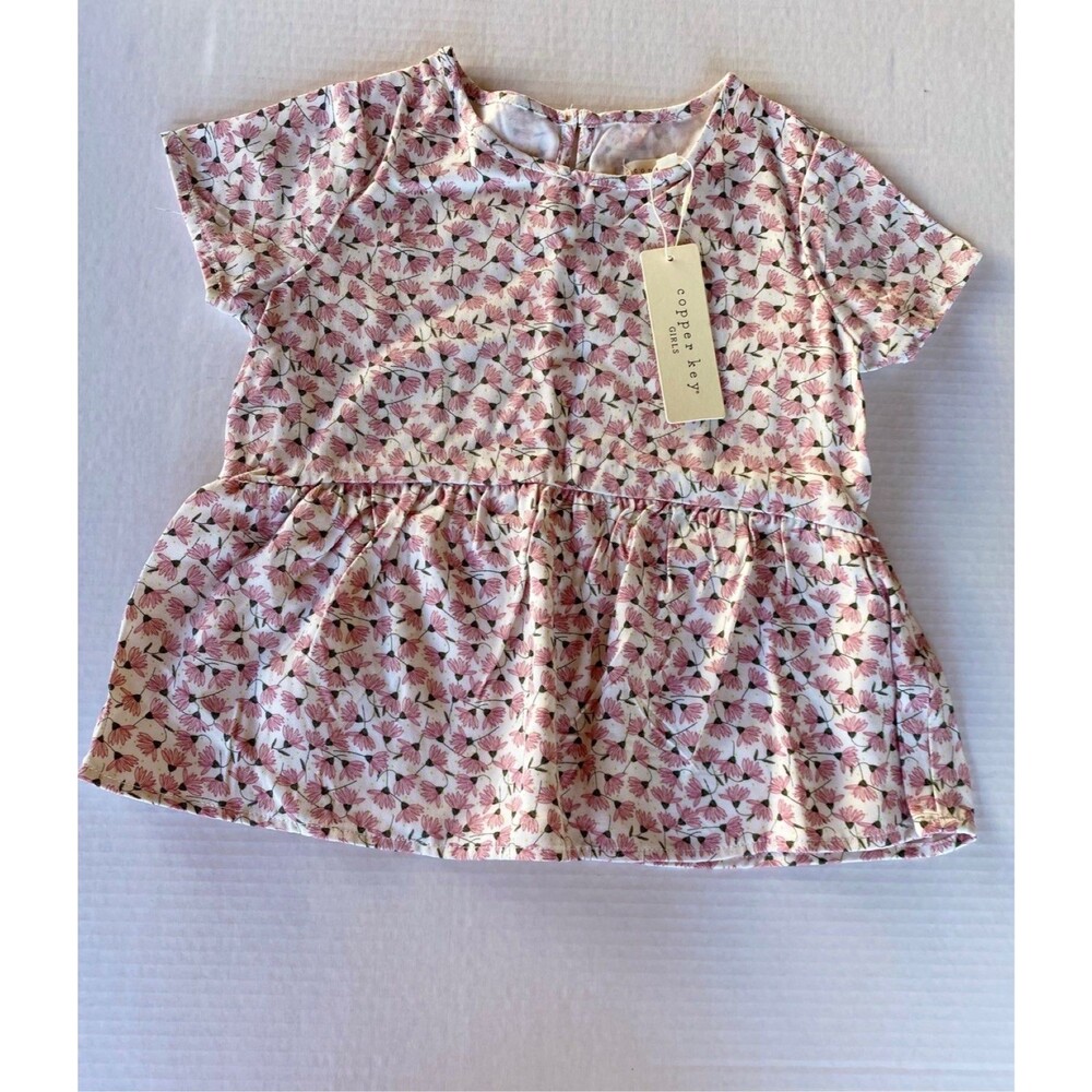 Copper Key Little Girlโs Floral Top Sz 6X